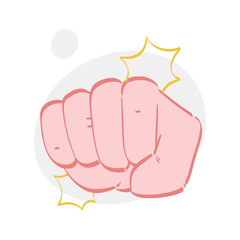 fist bump hand gesture illustration