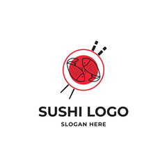 sushi fish logo design concept idea