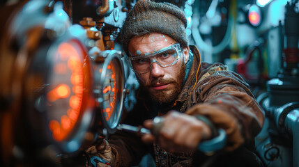 Experienced Female Plumber at Work Elderly People Demonstrates Craftsmanship Amidst Skilled Labor Shortage in Plumbing Industry Wallpaper Digital Art Poster Brainstorming Map Magazine Background Cover