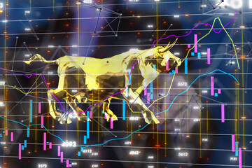 stock market graph business digital