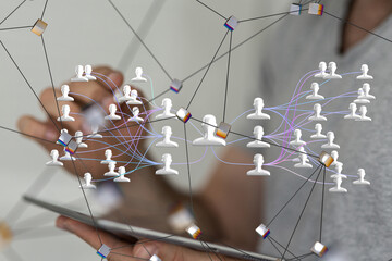 hierarchy connection team group digital