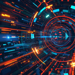 technologia, koncepcja, cyberprzestrzeni, projekt, deseń, tekstura, miejsce, komputer, ruch, dana, cyfrowe, nauka, informacja, matematyka, tapeta, atramentowy, iskra, element, geometria, cyberprzestrz