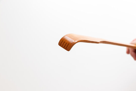 孫の手の先端部分にクローズアップ