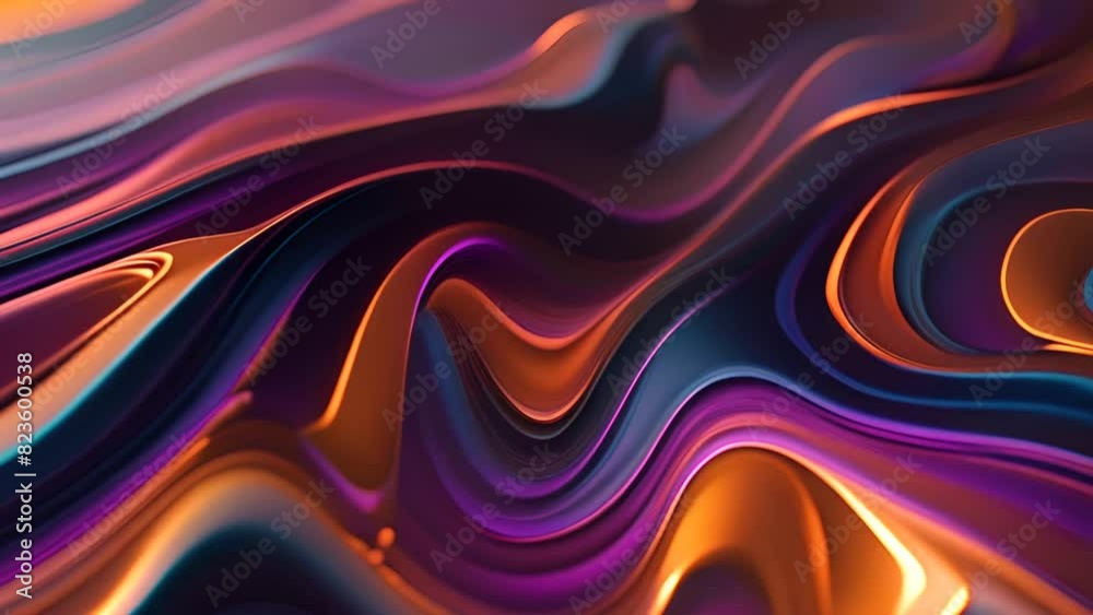 Poster abstract background with wavy lines and colors generative ai