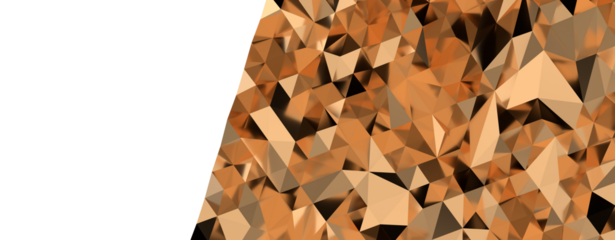 Abstract gold polygon background on texture