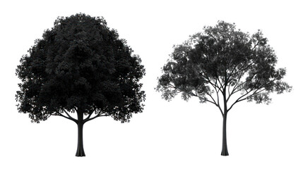 Black tree vector of living icons on a white background
