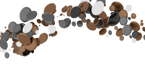 confetti png. Gold confetti falls from the sky. Glittering confetti on a transparent background. Holiday,