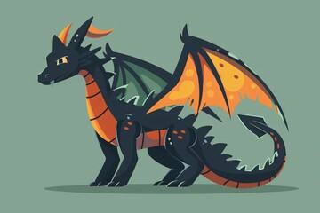 a cartoon of a dragon