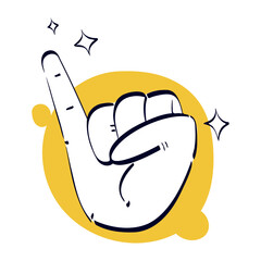 promise pinkie hand gesture illustration