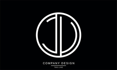 JU, UJ Abstract Letters Logo Monogram Design Font Icon Vector Symbol Initials