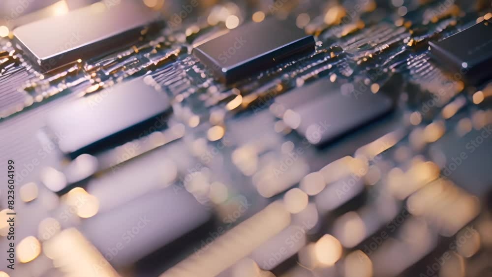 Poster close up of computer chip generative ai