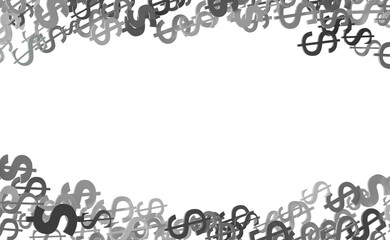 Falling dollar sign. 3D rendering.