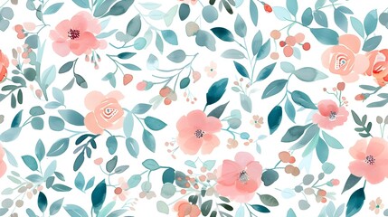 Delicate Floral Arrangement of Pink Blooms and Leafy Greens