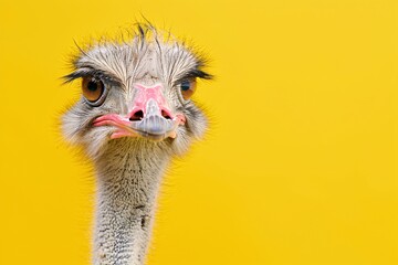 a close up of an ostrich