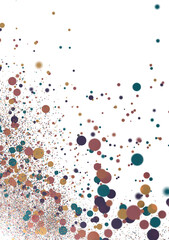  Multicolored confetti on white