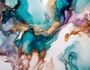 Pink and blue crackled marble background