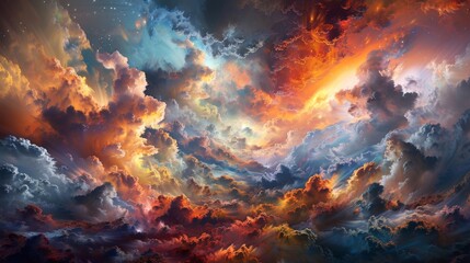 Ethereal prism symphony  vibrant flares and multicolored radiance in digital art masterpiece