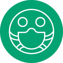 Masked Moods line circle icon