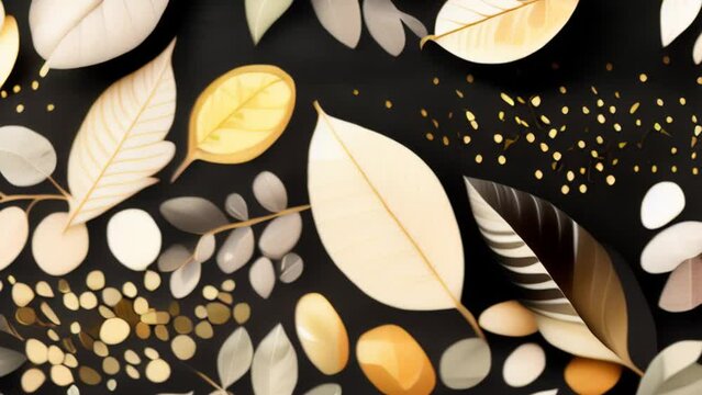 Abstract Colored Leaves Motion Graphic
