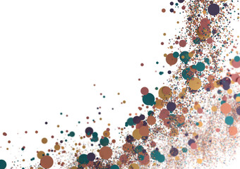  Colorful confetti on white background