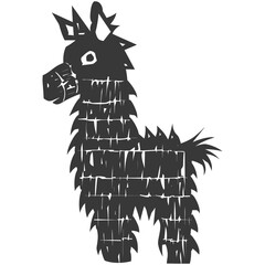 Silhouette mexican pinata black color only
