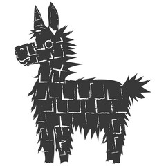 Silhouette mexican pinata black color only