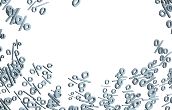 sale digital percent in transparent