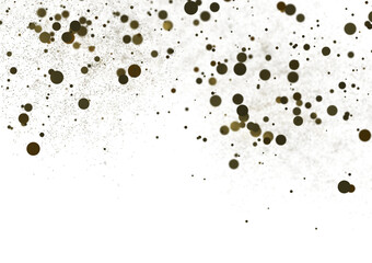 Glorious Cascade: Exquisite 3D Illustration of Glowing gold Confetti