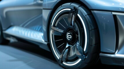 Highlight the technological advancements of electric cars through close-up shots of innovative...