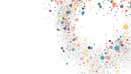  Colorful confetti on white background