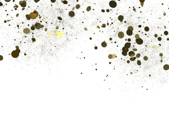  Colorful confetti on white background