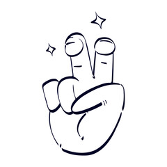 quote hand gesture illustration