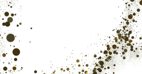 Glorious Cascade: Exquisite 3D Illustration of Glowing gold Confetti