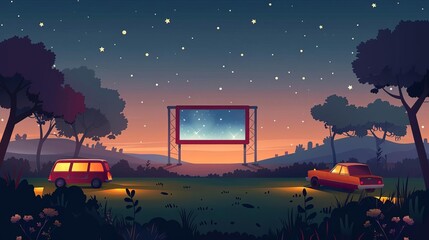 Going to a drive in movie, Enjoying a movie under the stars