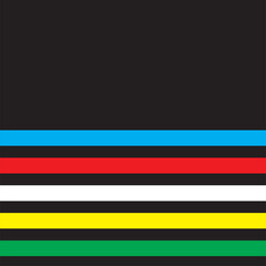 Abstract colorful wave background with Olympics ring colors. Olympic design element. Abstract shapes for sport games, championship, competition banners, posters, cards. 11:11