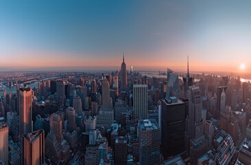A panoramic view of the New York City skyline