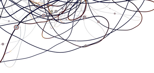 Falling cyber particles. Big data stream. 3d