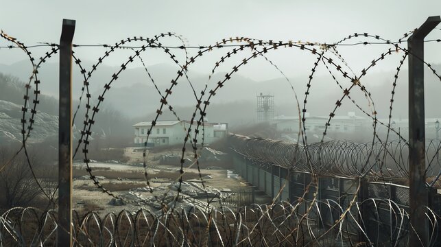 Panoramic view of the Korean DMZ