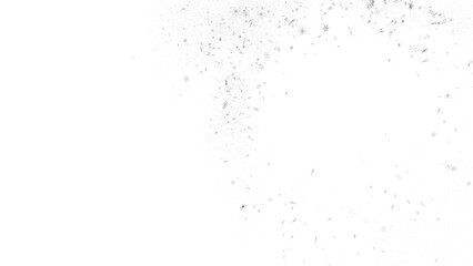 Glistening Snow Shower: Striking 3D Illustration Showcasing Falling Holiday Snowflakes