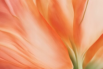 Close-up of tulip Petal, Color Gradients, Fine Lines, Macro Photography, Floral Details, Vibrant Orange Flower, High Resolution