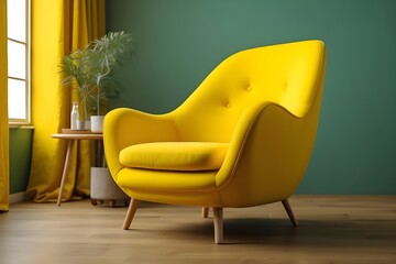 yellow chair with comfort