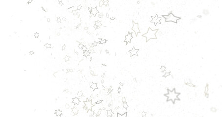 Galactic Christmas Descent: Enthralling 3D Illustration of Falling Holiday Stars from the Cosmos