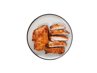 Grilled Chicken Breast Marinated in Pepper food on a white background
