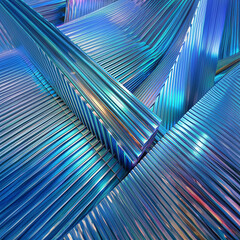 Blue abstract background, hexagonal technology