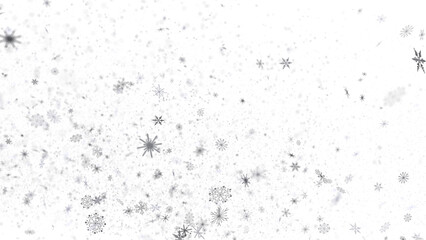Snowflake Dance: Radiant 3D Illustration Showcasing Falling Christmas Snowflakes in Harmony