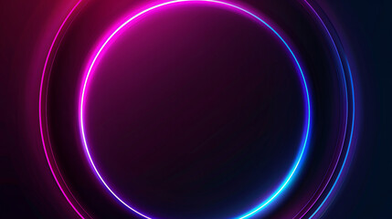 Abstract illuminated neon circle background