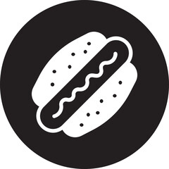 hot dog glyph icon