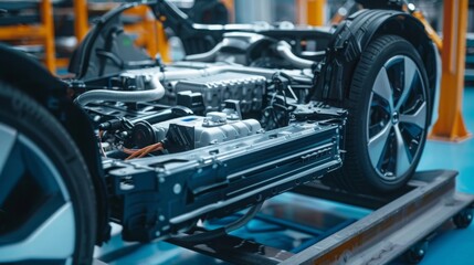 Fototapeta premium Partner with companies leading the charge in electric mobility to showcase their latest innovations and sustainable initiatives --ar 16:9 --style raw Job ID: b5ba1257-bb44-443f-8c0e-c9424c1156bb