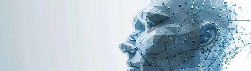Obraz premium 3D model of AIpowered customer behavior prediction on a white background