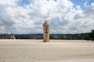Statue of King Joao III on the university square of Coimbra, Portugal.